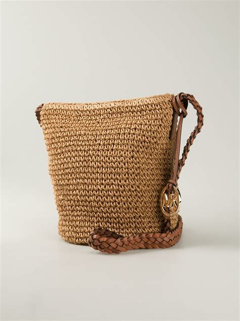 michael kors straw handbag|michael kors raffia handbag.